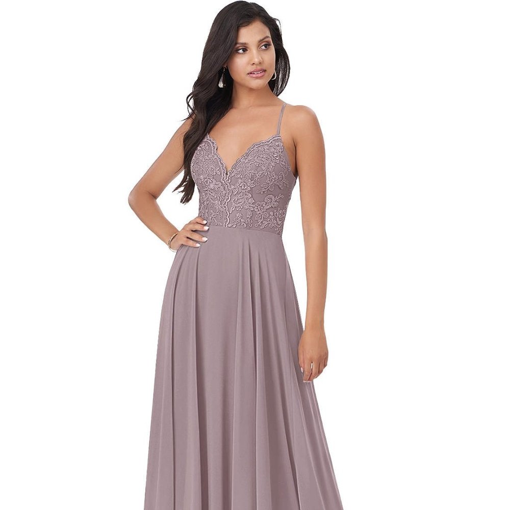 Azazie Sonya Bridesmaid Dress size 4, Dusk